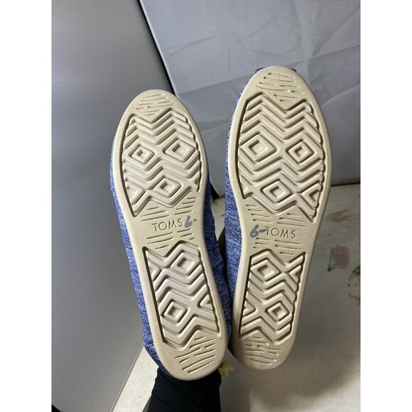 Toms Classic Light Blue Comfort Loafer Slip-on Shoes 9 Removable Insoles - Picture 4 of 6